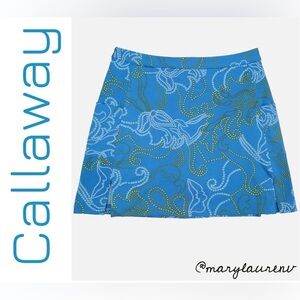 - Callaway Patterned Blue Golf Skort Skirt -Sz 12-